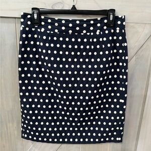 Banana Republic Navy Polka Dot Skirt